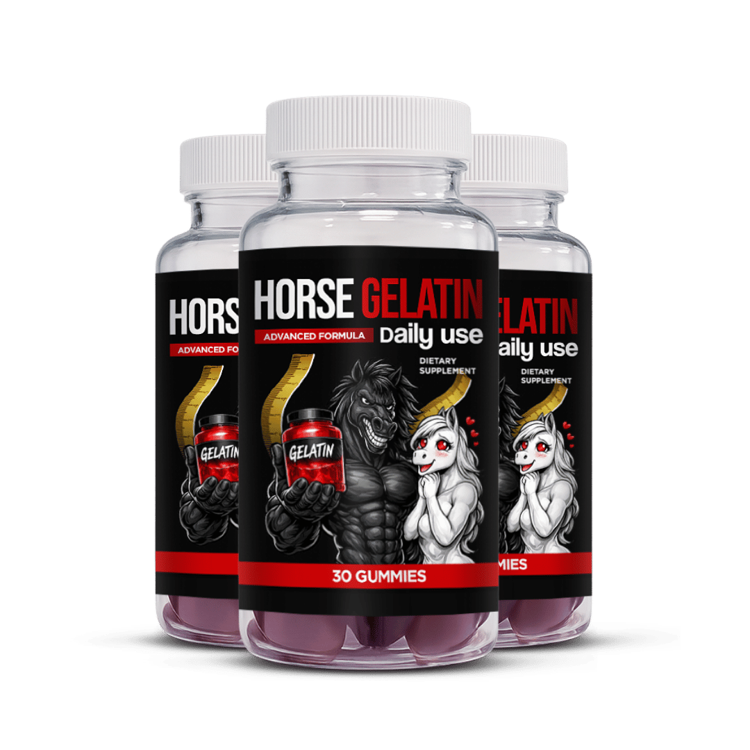 3 BOTTLES of Horse Gelatin