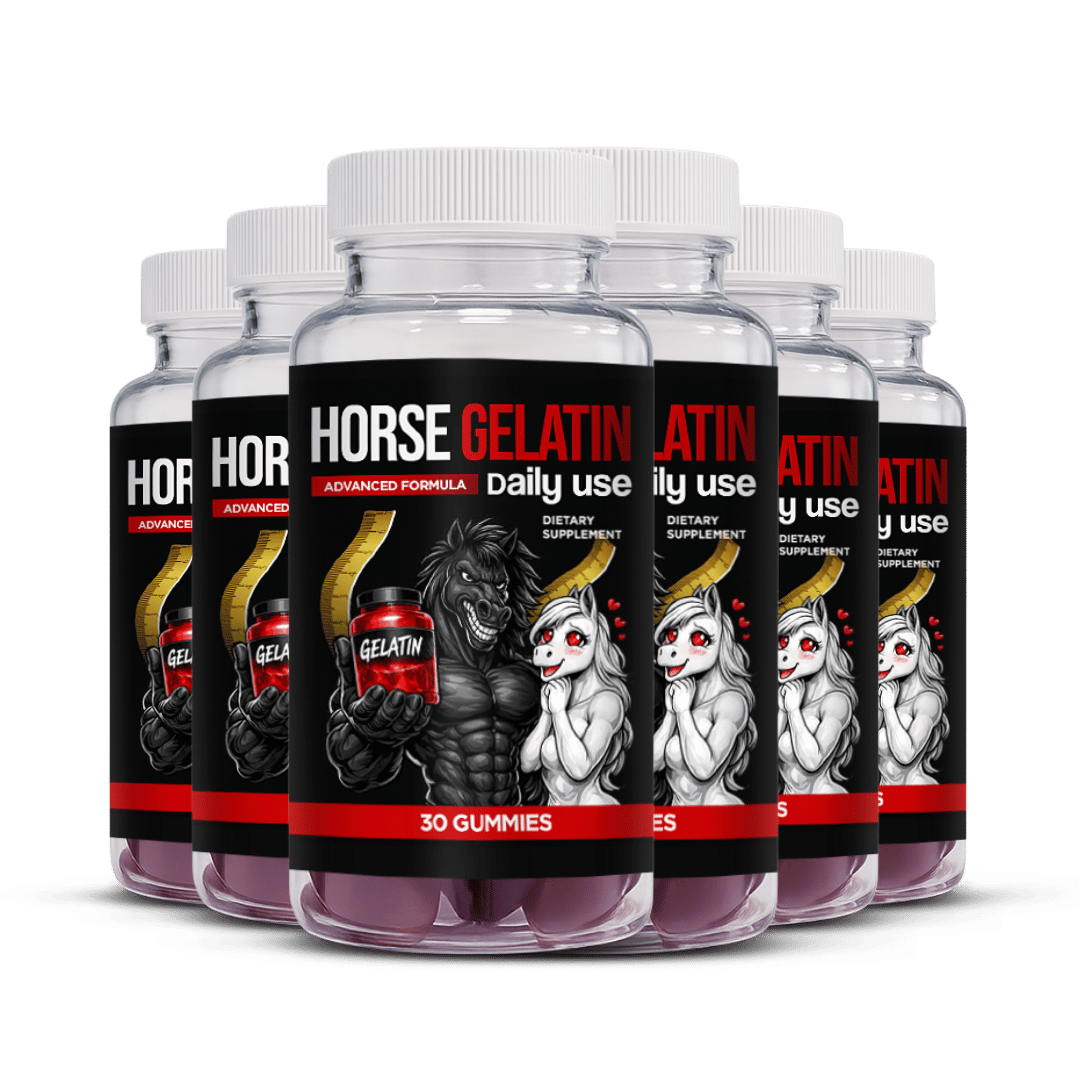 6 BOTTLES of Horse Gelatin